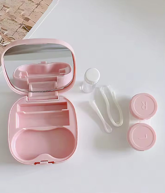 estuche viajero para lentes de contacto