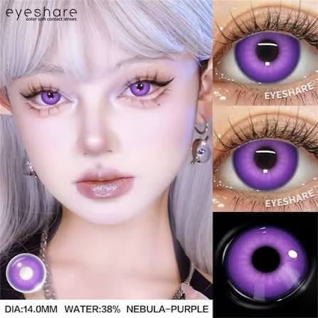 Lentes con estuche Cosplay color violeta