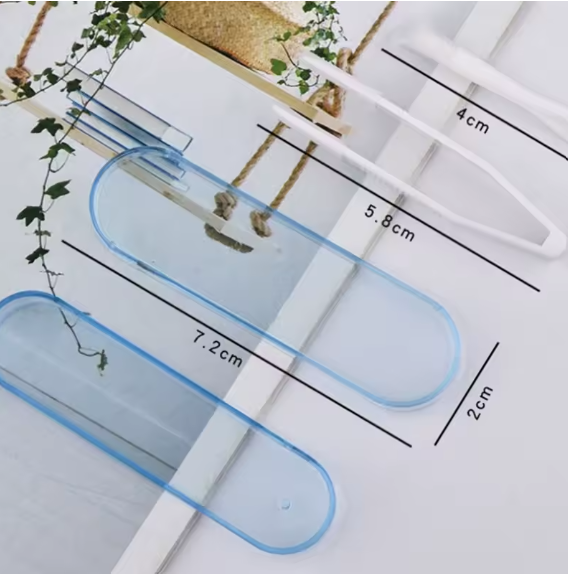 Pinzas y chupón para lentes de contacto