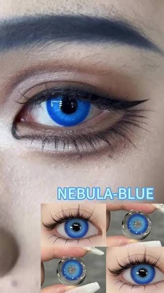 Lentes con estuche Cosplay color azul