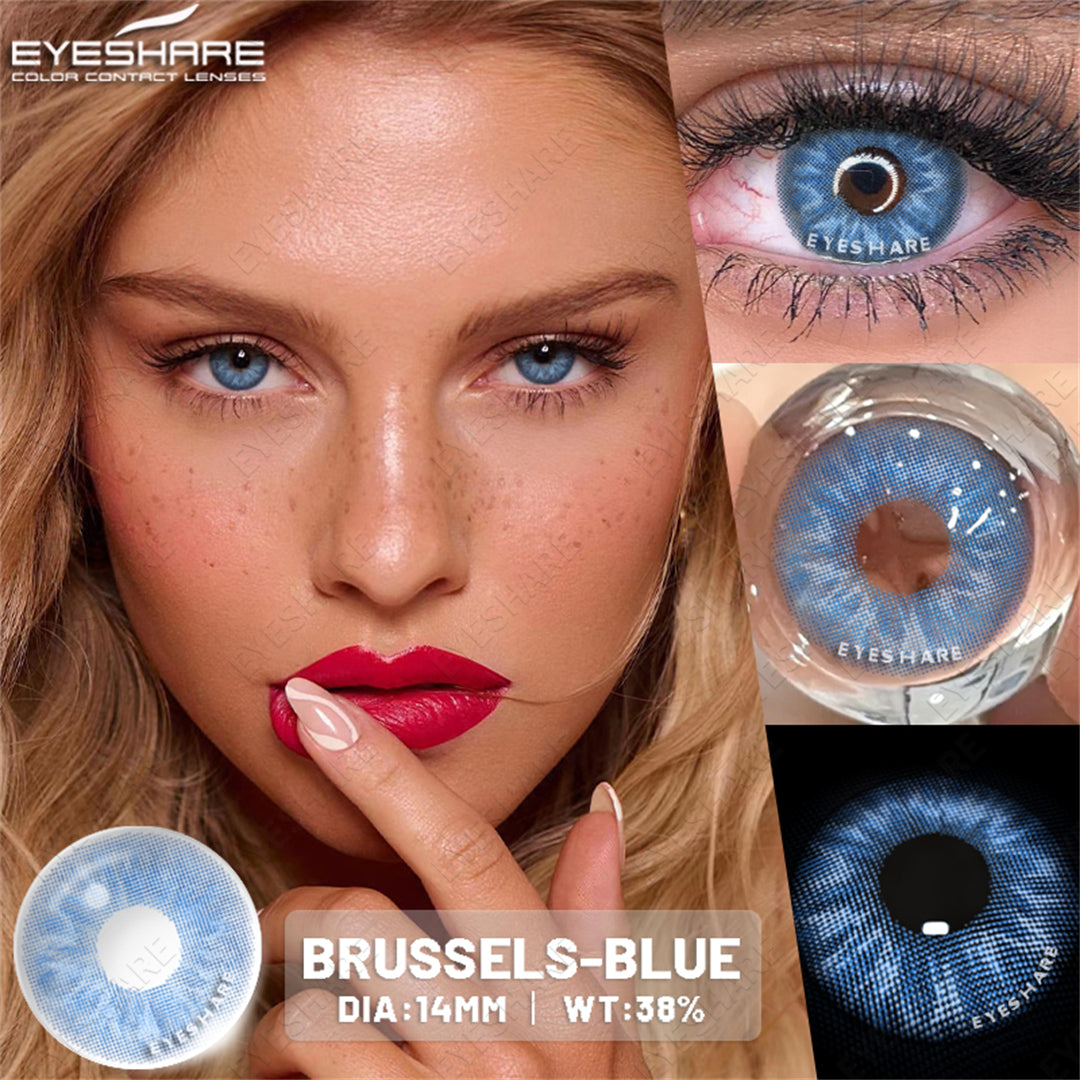 Lentes con estuche color brussels blue (azul)