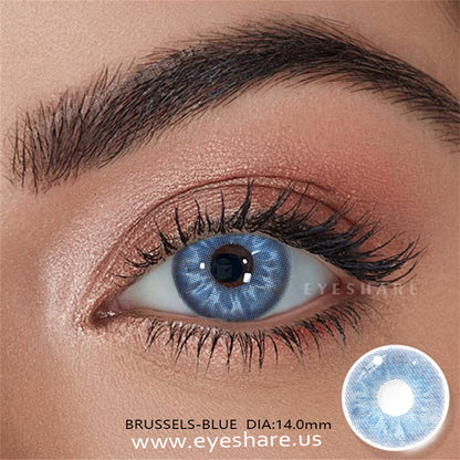 Lentes con estuche color brussels blue (azul)