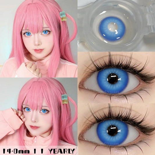 Lentes con estuche Cosplay color azul