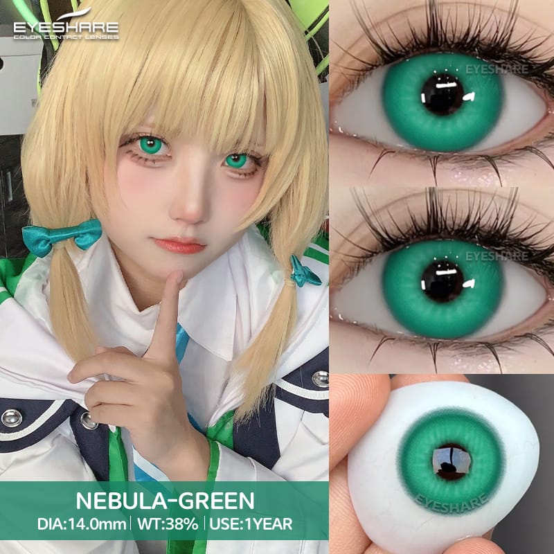 Lentes con estuche Cosplay color verde