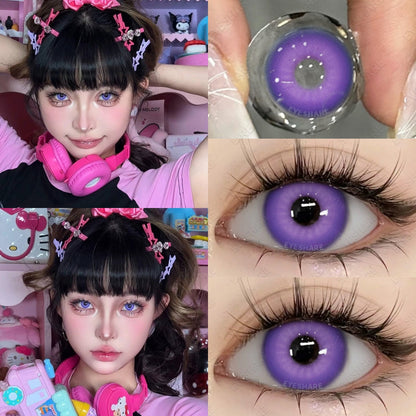 Lentes con estuche Cosplay color violeta