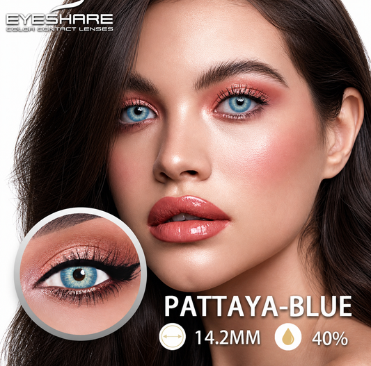 Lentes con estuche color pattaya blue (azul)