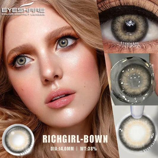 Lentes con estuche color richgirl brown (marrón o café)